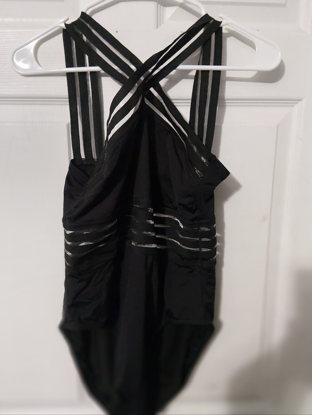 Kenneth Cole New York Black One-Piece Swimsuit with Straps - Picture 2 of 4